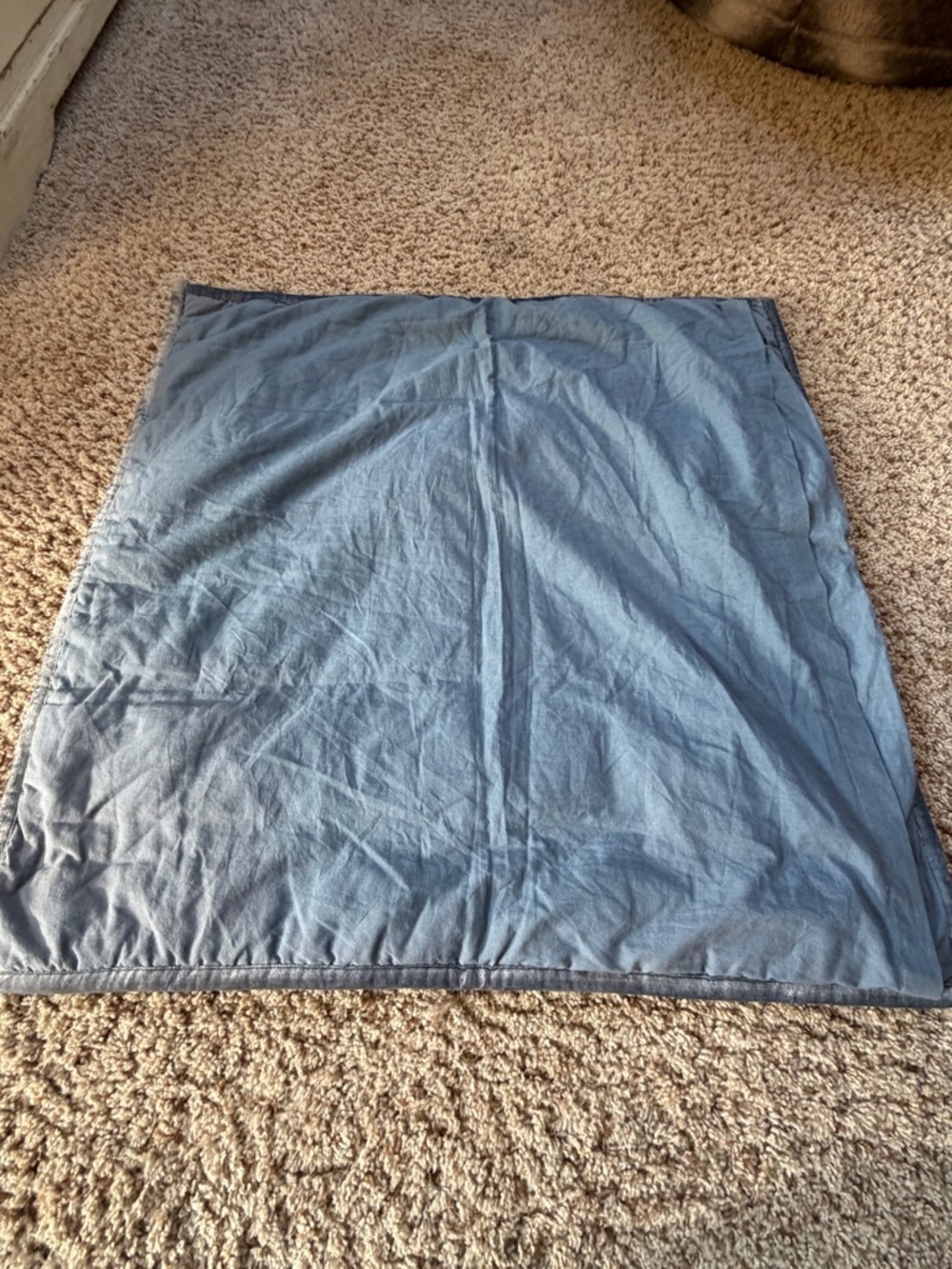 new Anthropologie lustered velvet Alastair euro sham pillow cover slate blue - Picture 8 of 16